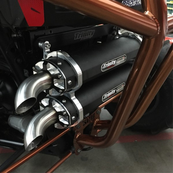 Stage 5 Slip On Exhaust - Dual Black Mufflers - Image 4
