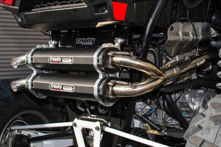 Black Dual Full Exhaust - Image 3