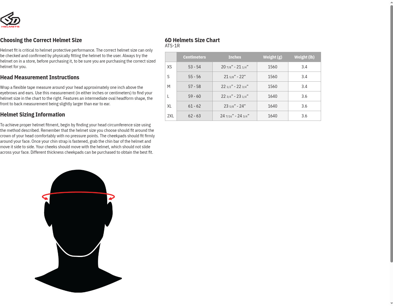 6D ATS-1R Wyman Helmet XL Black Red Gray Full Face - Image 5