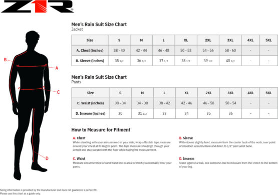 Z1R 2-Piece Rain Suit Black/Orange 3XL - Image 3
