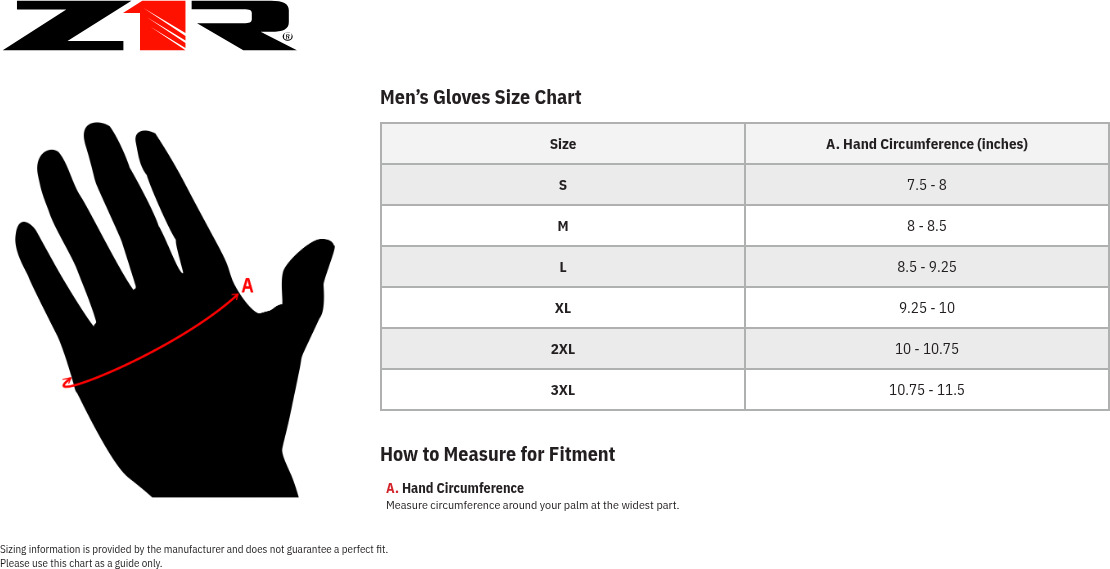 Z1R Billet Gloves Black 3XL Men's - Image 3