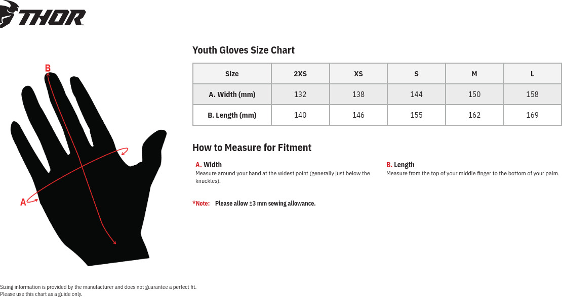 Thor Youth Spectrum Gloves XS Black - Image 3