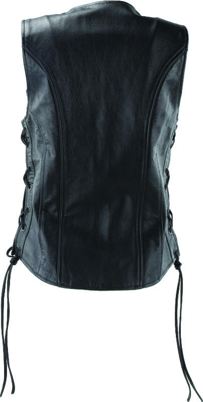 Kuryakyn Sapphire Leather Vest Black Womens Small - Image 8