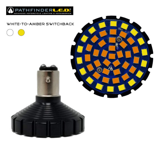 Bullet Ultra Bright LED White/Amber Turn Signal Bulb - Image 2
