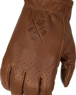 Highway 21 Louie Perforated Gloves Brown Small