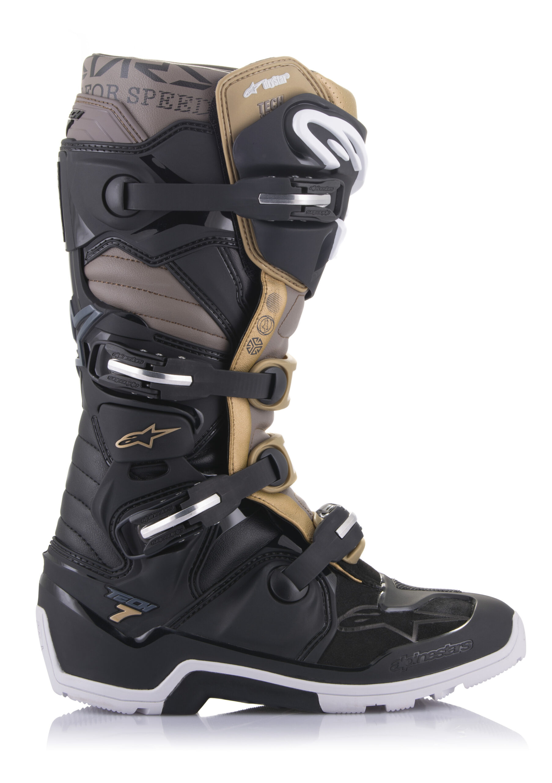 Alpinestars Tech 7 Enduro Drystar Boots Black/Gray/Gold US 7 - Image 3