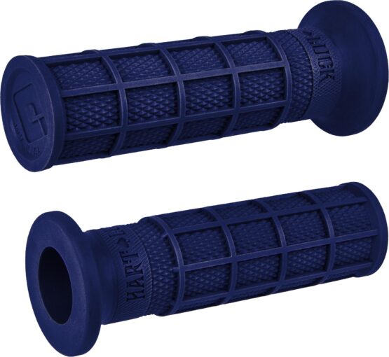 ODI Hart-Luck Full-Waffle Slip-On Grips Blue 1in V-Twin