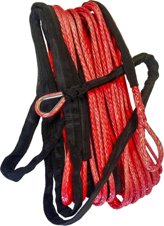 Open Trail Synthetic Winch Rope 1/4in x 50ft Red