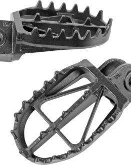 DRC 57mm Ultra Wide Footpegs Steel Black For KTM, Husqvarna, Beta