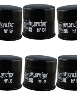 HF138 Oil Filter - Black - 6 Pack