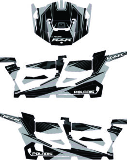 D'Cor Complete Graphic Kit Silver/Black Fits 14-17 Polaris RZR 4 XP