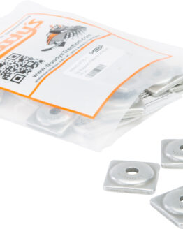 Woody's Square Digger Support Plates 5/16" Natural Aluminum 24Pk