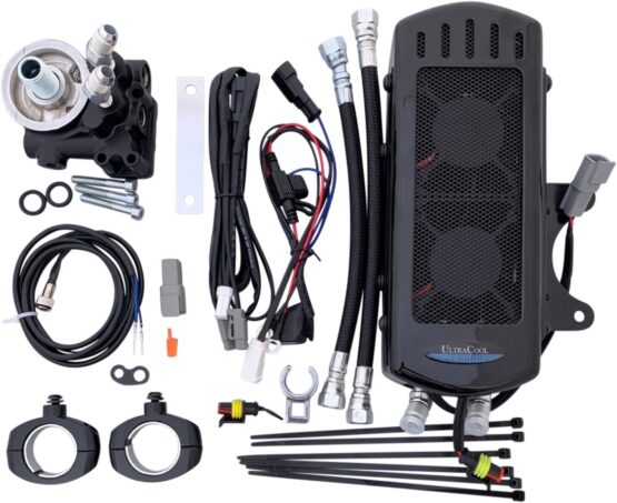 UltraCool Side Mount Oil Cooler Gloss Black For Indian - Image 3