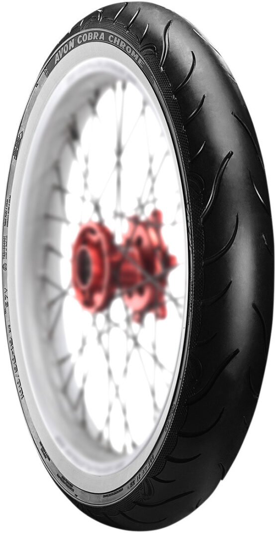 Whitewall Cobra Chrome AV91 Front Tire MH90-21, 80/90-21