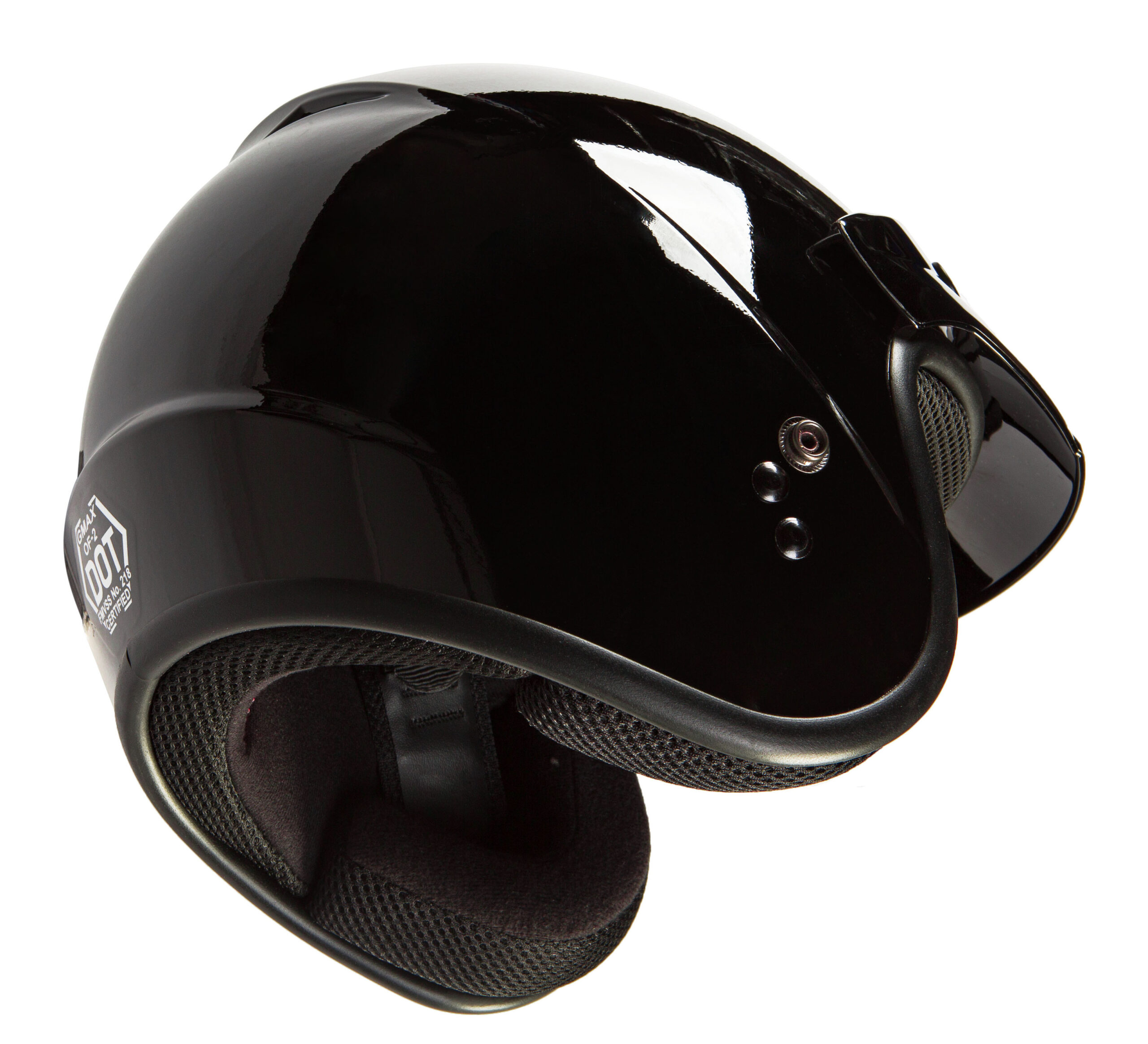 GMAX Youth OF-2Y Open Face Helmet Black Youth Large - Image 5