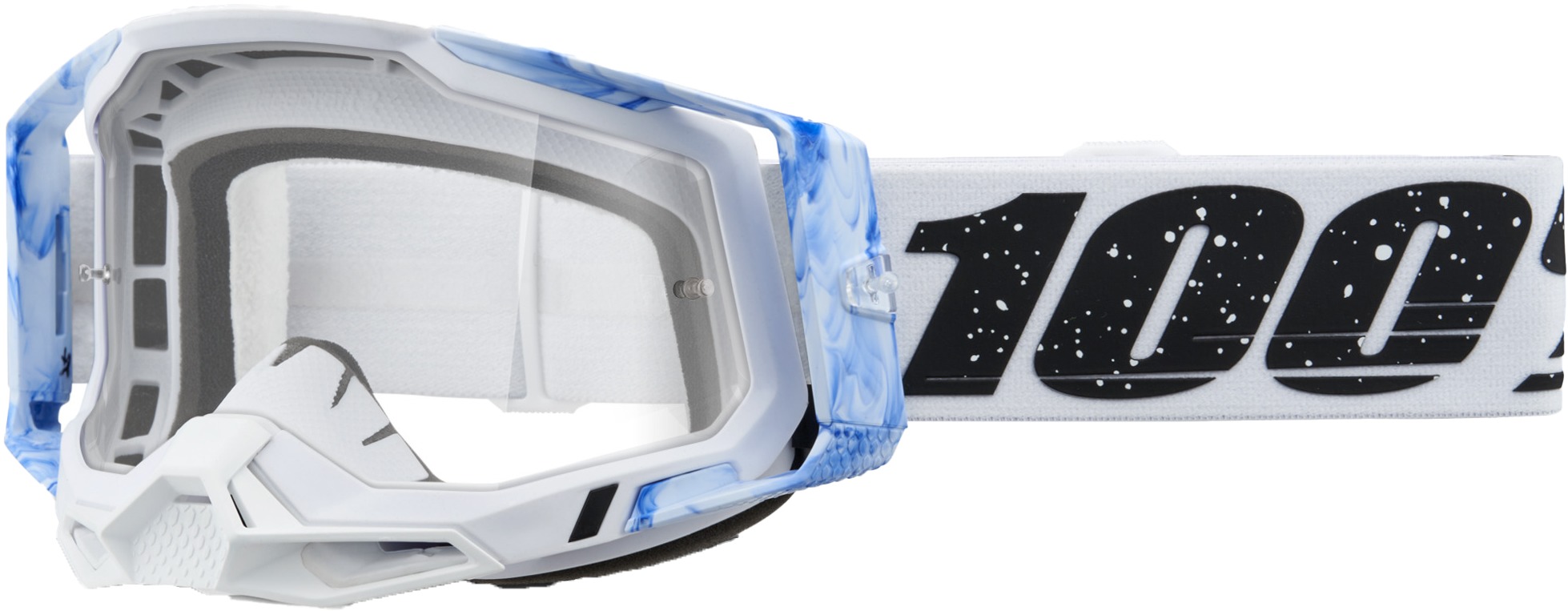 100% Racecraft 2 Goggles Mixos Clear Lens Adult Blue White Unisex - Image 3