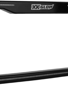 XK Glow Motorcycle License Plate Frame Light w/ Turn Signal - Black