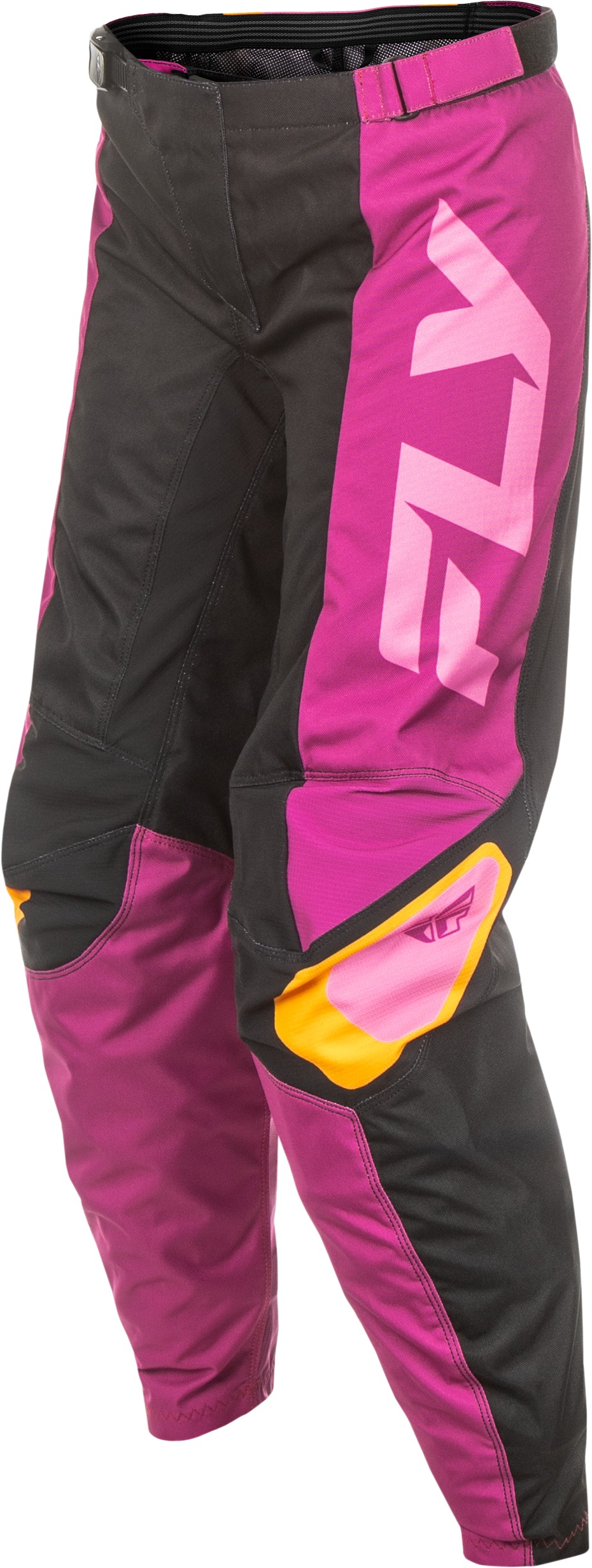 Fly Racing Women's F-16 Pants Black/Mauve/Yellow Sz 0/02 - Image 3