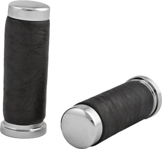 Chrome Leather Grips