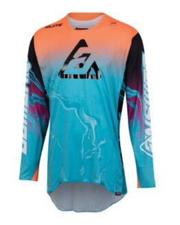 23 Elite Fusion Jersey Astana/Orange/Rhodamine Youth - Small