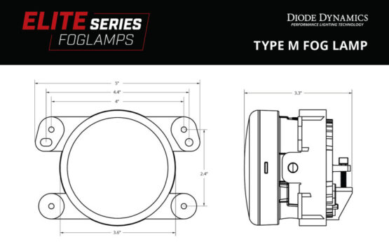 Elite Series Type M Fog Lamps - White (Pair) by Diode Dynamics - Image 2