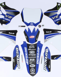 Yamaha Raceline Graphics Kit White Backgrounds Fits 07-14 YZ125/250