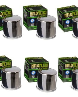 HF204C Oil Filter - Chrome - 6 Pack