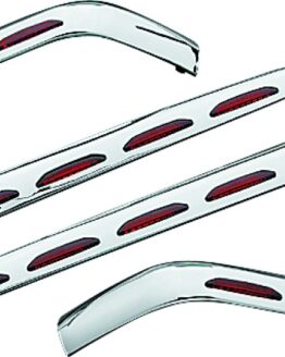 L.E.D. Saddlebag Molding Set 4 Piece 01-10 GL1800 Chrome