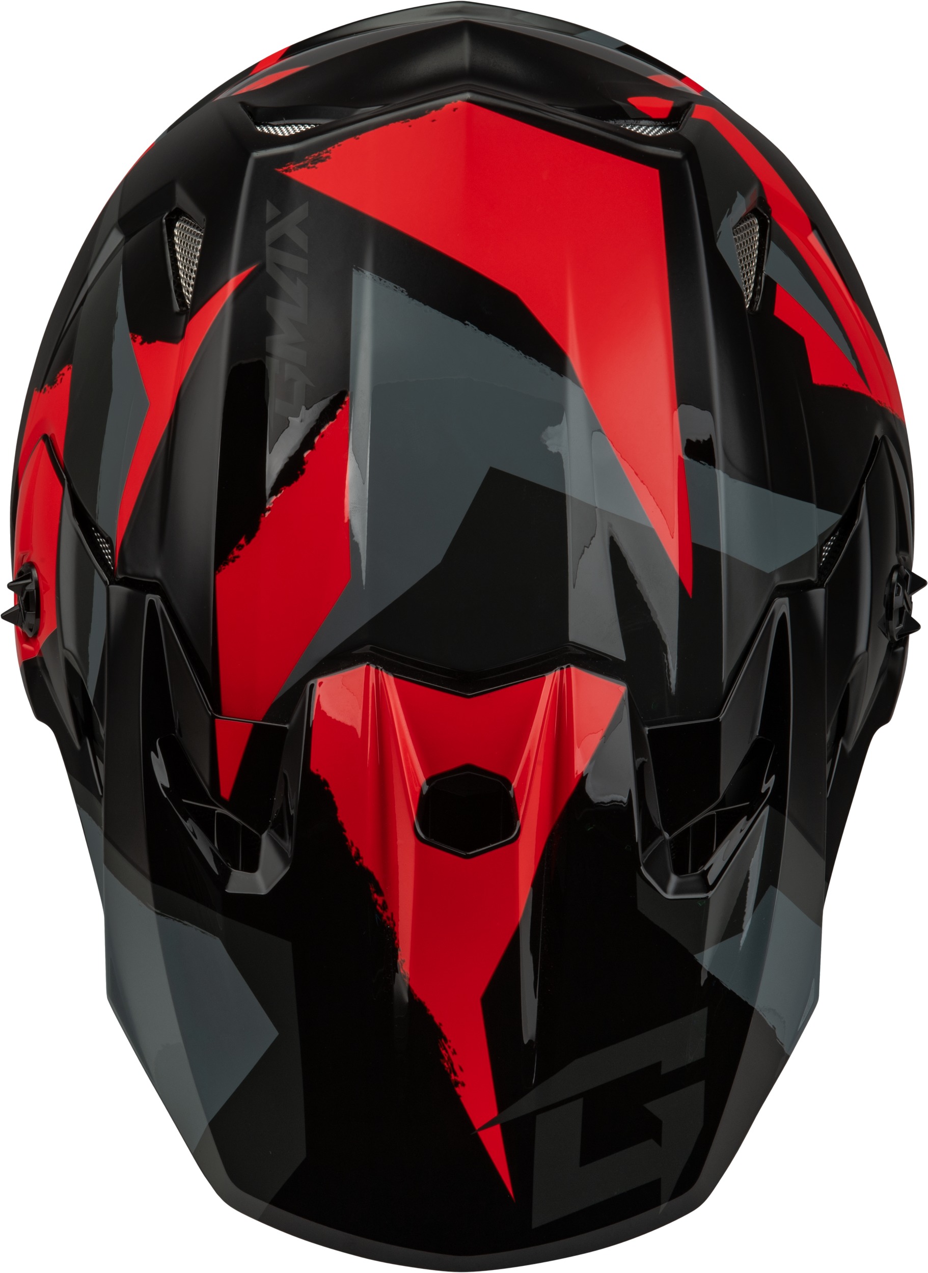 GMAX MX-96 Splinter Helmet Black/Red Large - Image 3