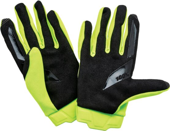 100% Women's Ridecamp Gloves Flo Yellow/Black - Size L
