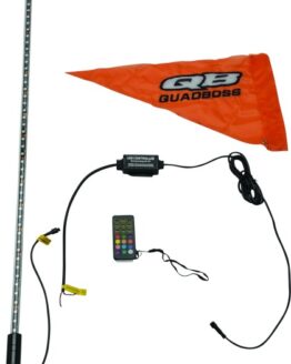QuadBoss 4ft Clear Single Bluetooth LED Whip Light