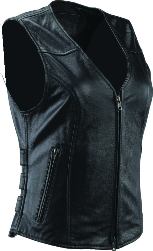 Kuryakyn Plains Leather Vest Black Womens Small - Image 9