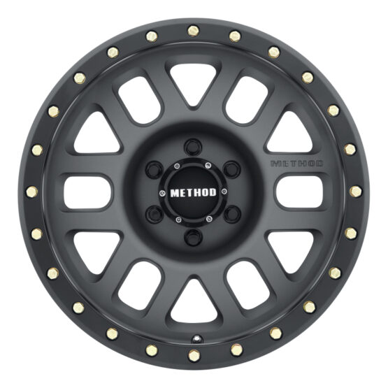 MR309 Grid 17x8.5 0mm Offset 6x5.5 108mm CB Titanium/Black Street Loc Wheel - Image 2