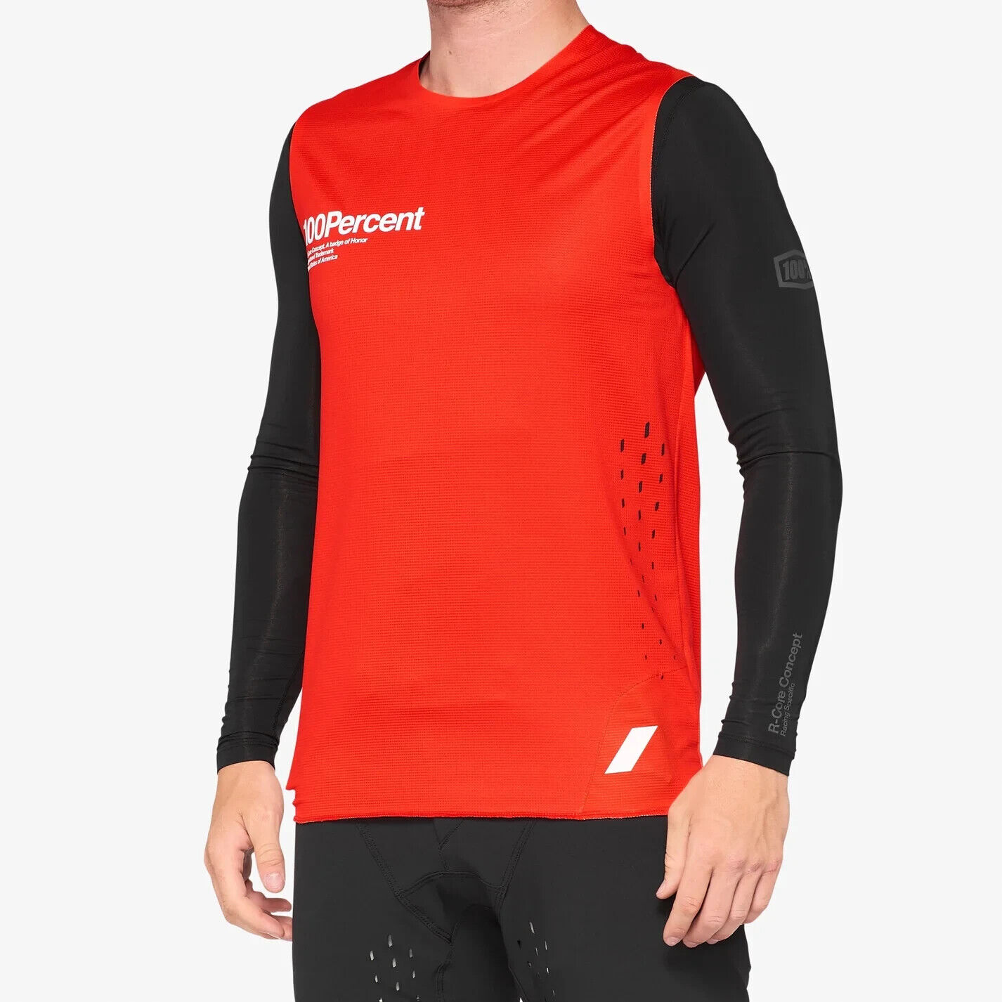 100% Rcore Concept Sleeveless Jersey Red Large - Image 3