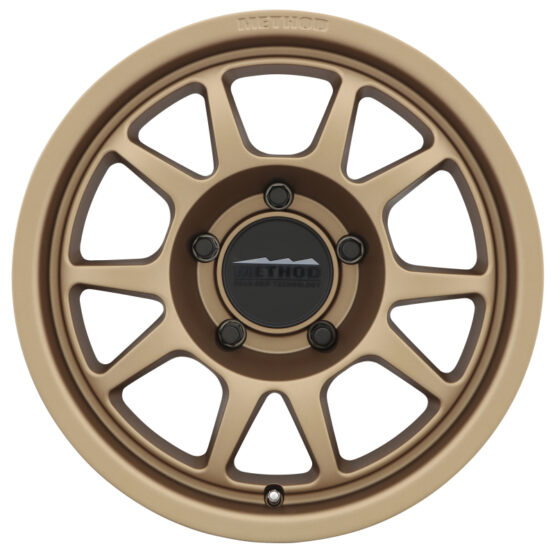 MR702 17x8.5 0mm Offset 5x5 71.5mm CB Method Bronze Wheel