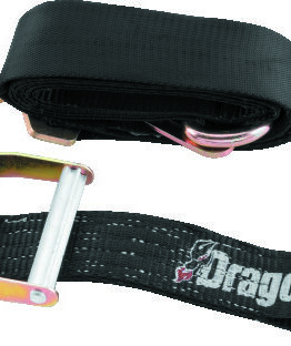 DragonFire Racing 2in Ratchet Strap Heavy Duty Black 10ft