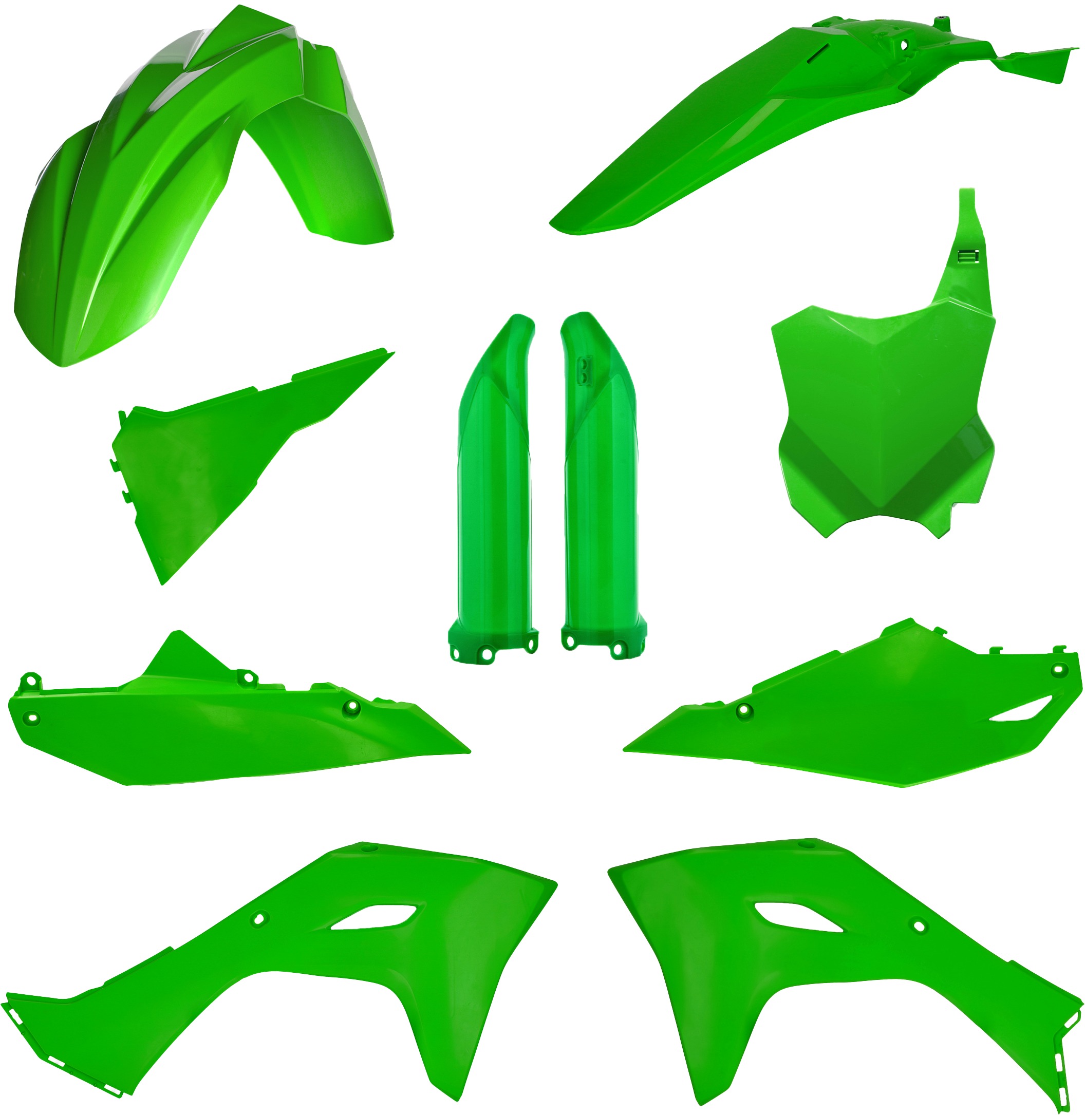 Acerbis Full Plastic Kit Green For 24-25 Kawasaki KX450 - Image 3