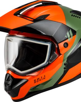 GMAX GM-11 Ronin Helmet Orange/Green/Black Small