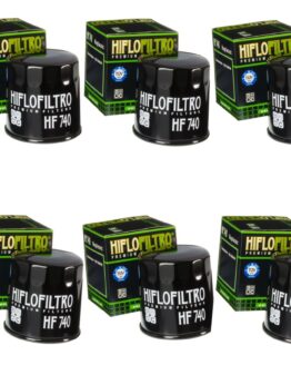 HF740 Oil Filter - Black - 6 Pack