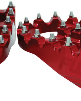 Red Moto Sytle Footpeg Set 2"x3.125"