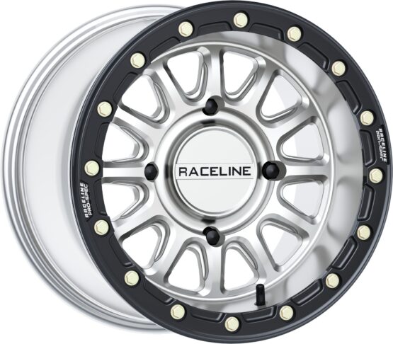 Raceline Alpha Beadlock Wheel 15x10 Hyper Silver/Black 4x137 +10