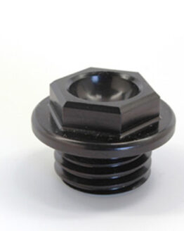 WORKS Oil Filler Plug Black Aluminum For Honda Kawasaki Suzuki Yamaha