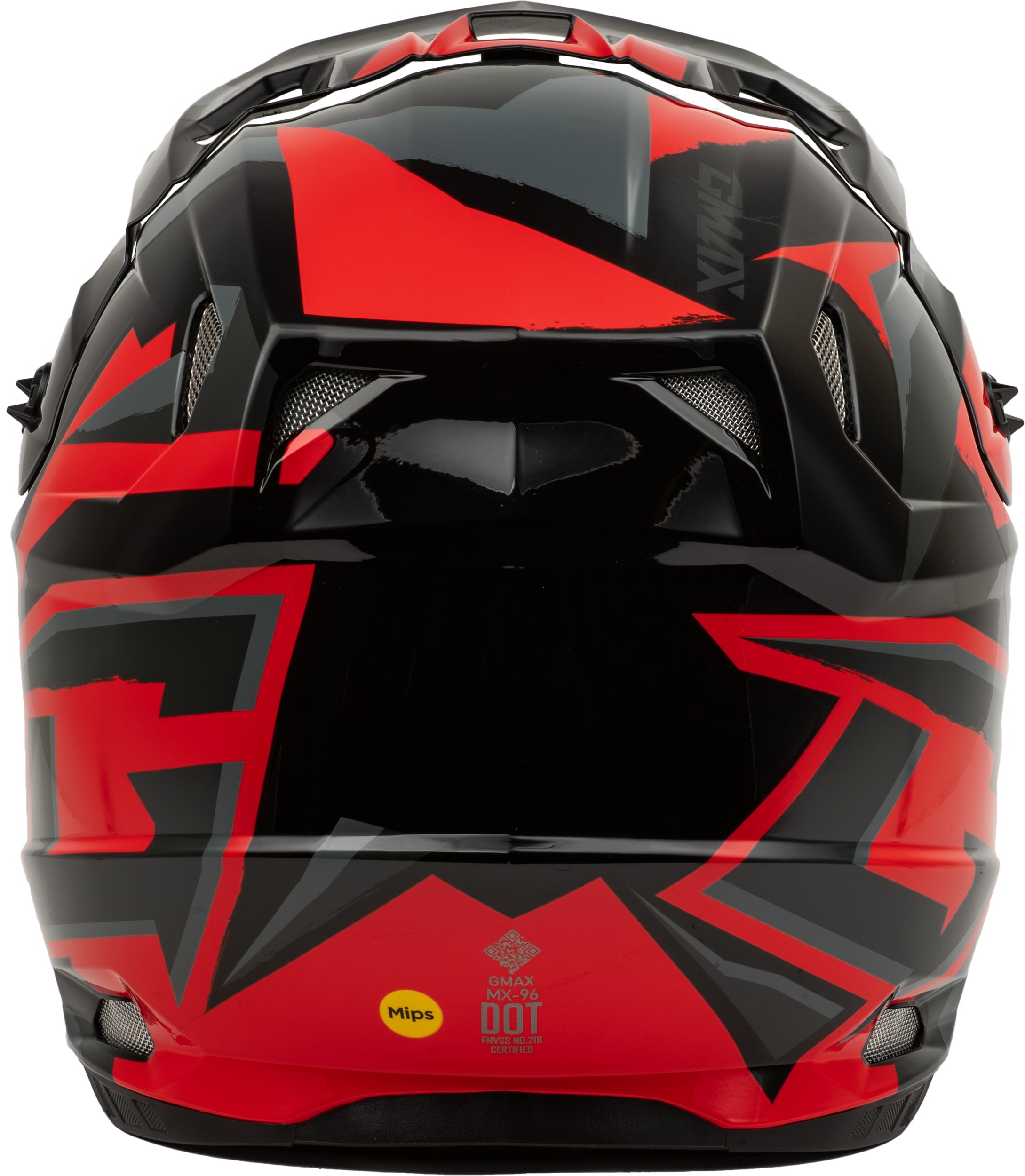 GMAX MX-96 Splinter Helmet Black/Red Large - Image 4