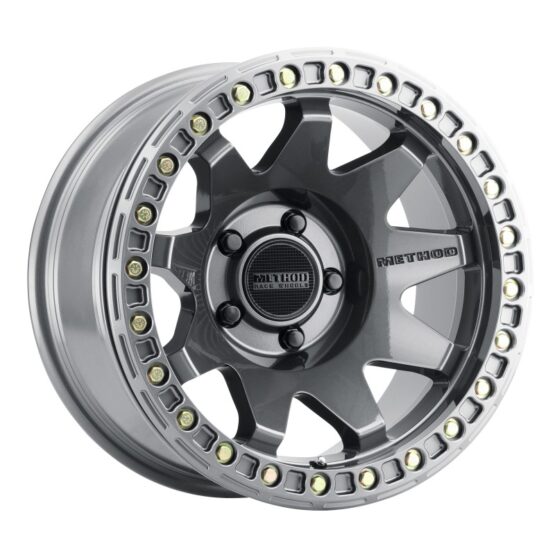 MR108 17x9 -44mm Offset 5x5 71.5mm CB Gloss Titanium w/BH-H24125-38 Wheel - Image 3