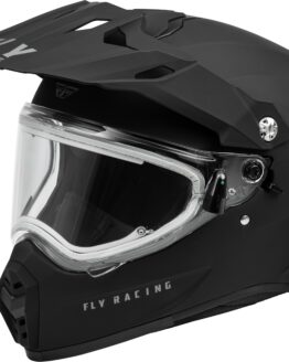 Fly Racing Trekker CW Solid Helmet Matte Black Large Snow ECE/DOT