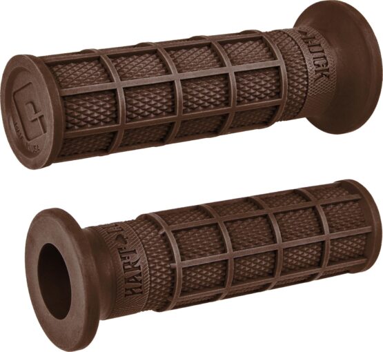 ODI Hart-Luck Full Waffle Slip-On Grips Brown 1in V-Twin - Image 2