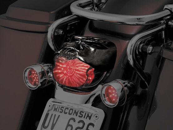 Kuryakyn Zombie Taillight Cover Black Smoke 3D Skull Design - Image 2