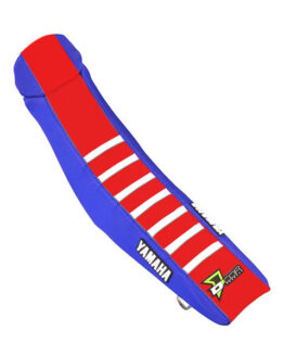 D'Cor Seat Cover Blue/Red with White Ribs Fits 14-19 Yamaha YZ250F YZ450F