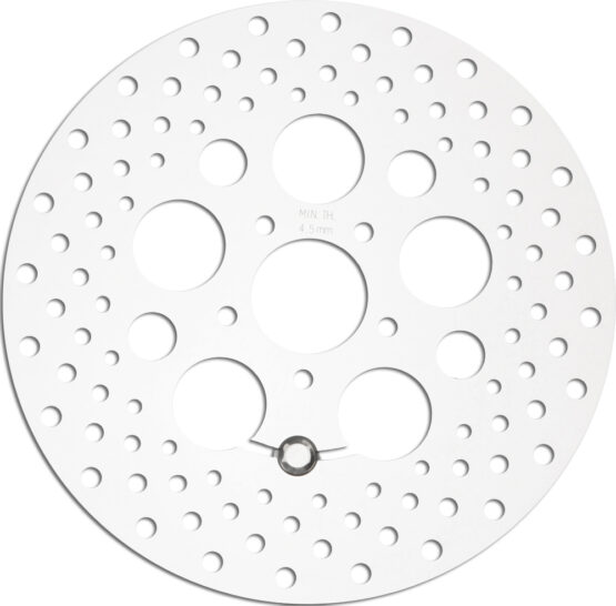 HardDrive SS Drilled Front Brake Rotor 11.8in Polished