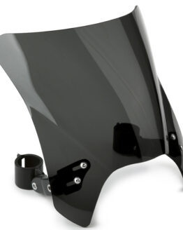 Dark Smoke Mohawk Windshield w/ Black Mounts Fits 44-51mm O.D. Forks